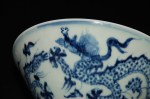 Antike B/W Schale / Bowl mit Phönix und Drachen